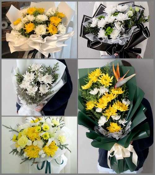山东莱芜莱城区鹏泉街道小陈家峪村白事花束代送